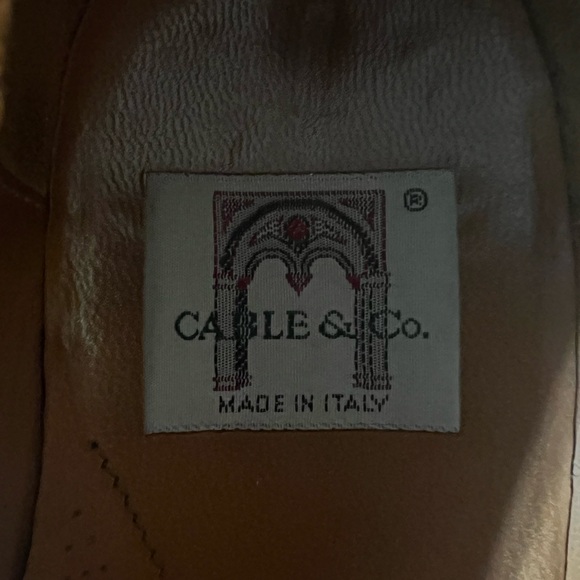 CABLE & CO Seville Tassel Loafer Leather Made in Italy Chestnut Men's Sz 8 EUC - Picture 6 of 7